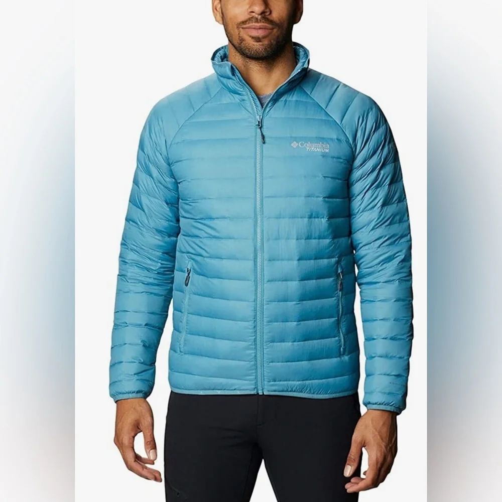Columbia Titanium Alpha Trail Down Jacket - Men's Canyon Blue